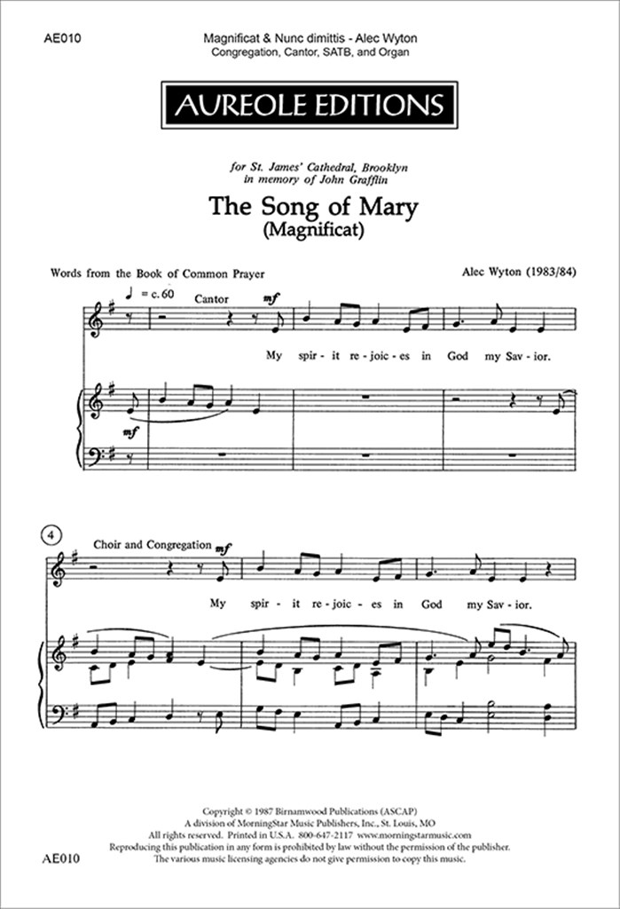 Magnificat and Nunc Dimittis